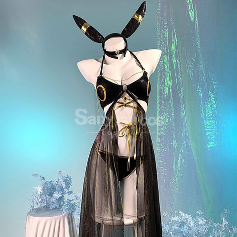 Game Pokemon Scarlet and Violet Cosplay Umbreon Swimsuit Bikini Cosplay Costume