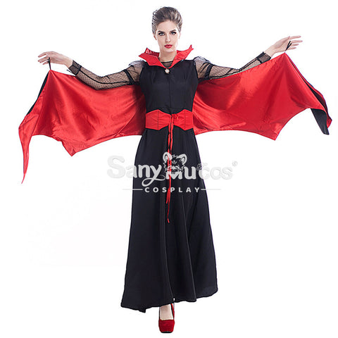 【In Stock】Halloween Cosplay Bat Vampire Red Devil Cosplay Costume