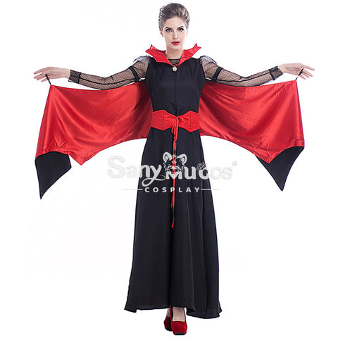 【In Stock】Halloween Cosplay Bat Vampire Red Devil Cosplay Costume