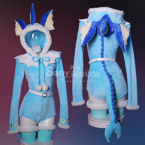 Game Pokemon Scarlet and Violet Cosplay Vaporeon Plush Jumpsuit Cosplay Costume