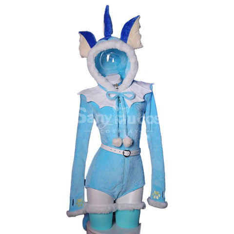 Game Pokemon Scarlet and Violet Cosplay Vaporeon Plush Jumpsuit Cosplay Costume