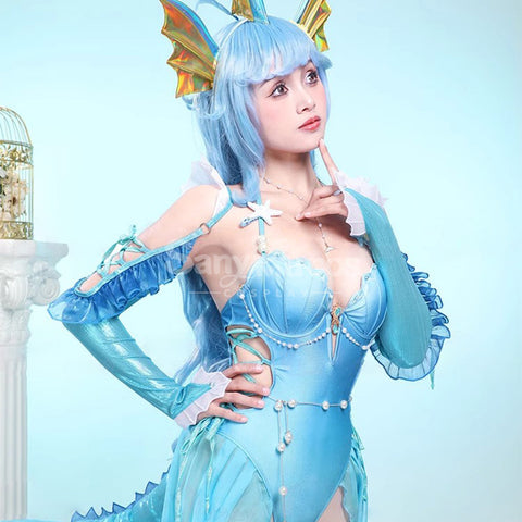 Game Pokemon Scarlet and Violet Cosplay Vaporeon Blue Swimsuit Cosplay Costume