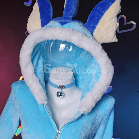 Game Pokemon Scarlet and Violet Cosplay Vaporeon Plush Jumpsuit Cosplay Costume