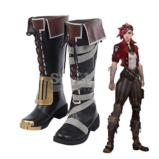 Game League of Legends Cosplay Arcane Vi Cosplay Shoes 1000