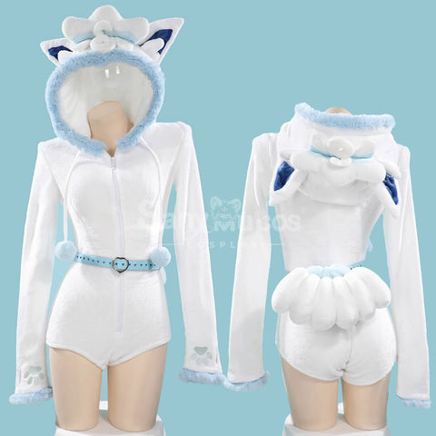 Game Pokemon Scarlet and Violet Cosplay Vulpix Plush Jumpsuit Cosplay Costume