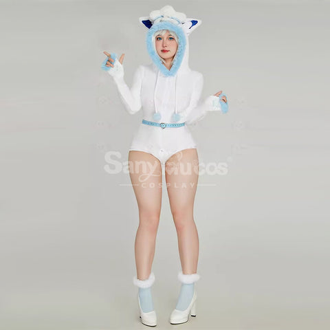 Game Pokemon Scarlet and Violet Cosplay Vulpix Plush Jumpsuit Cosplay Costume