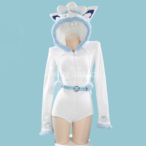 Game Pokemon Scarlet and Violet Cosplay Vulpix Plush Jumpsuit Cosplay Costume