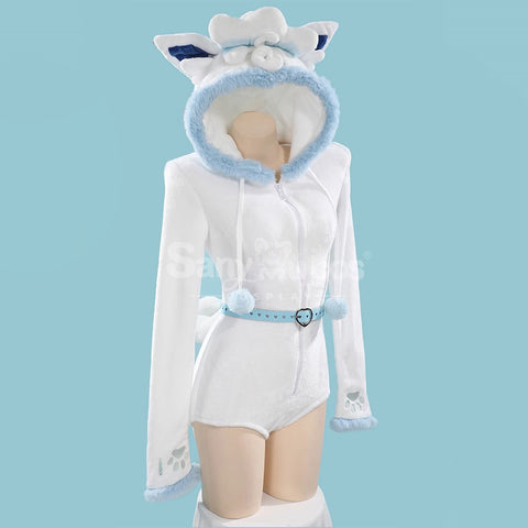 Game Pokemon Scarlet and Violet Cosplay Vulpix Plush Jumpsuit Cosplay Costume