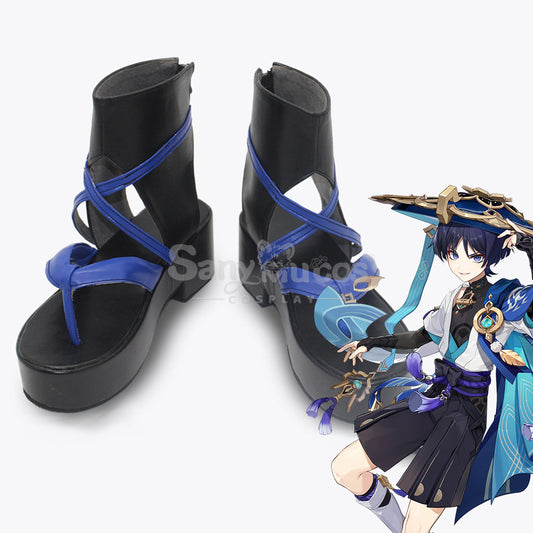 Game Genshin Impact Wanderer Scaramouche Cosplay Shoes 1000