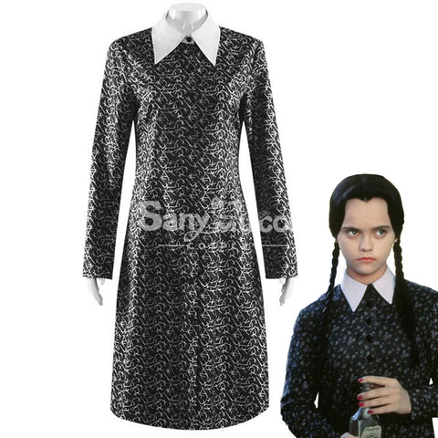 【In Stock】Movie The Addams Family Cosplay Wednesday Floral Dress Cosplay Costume