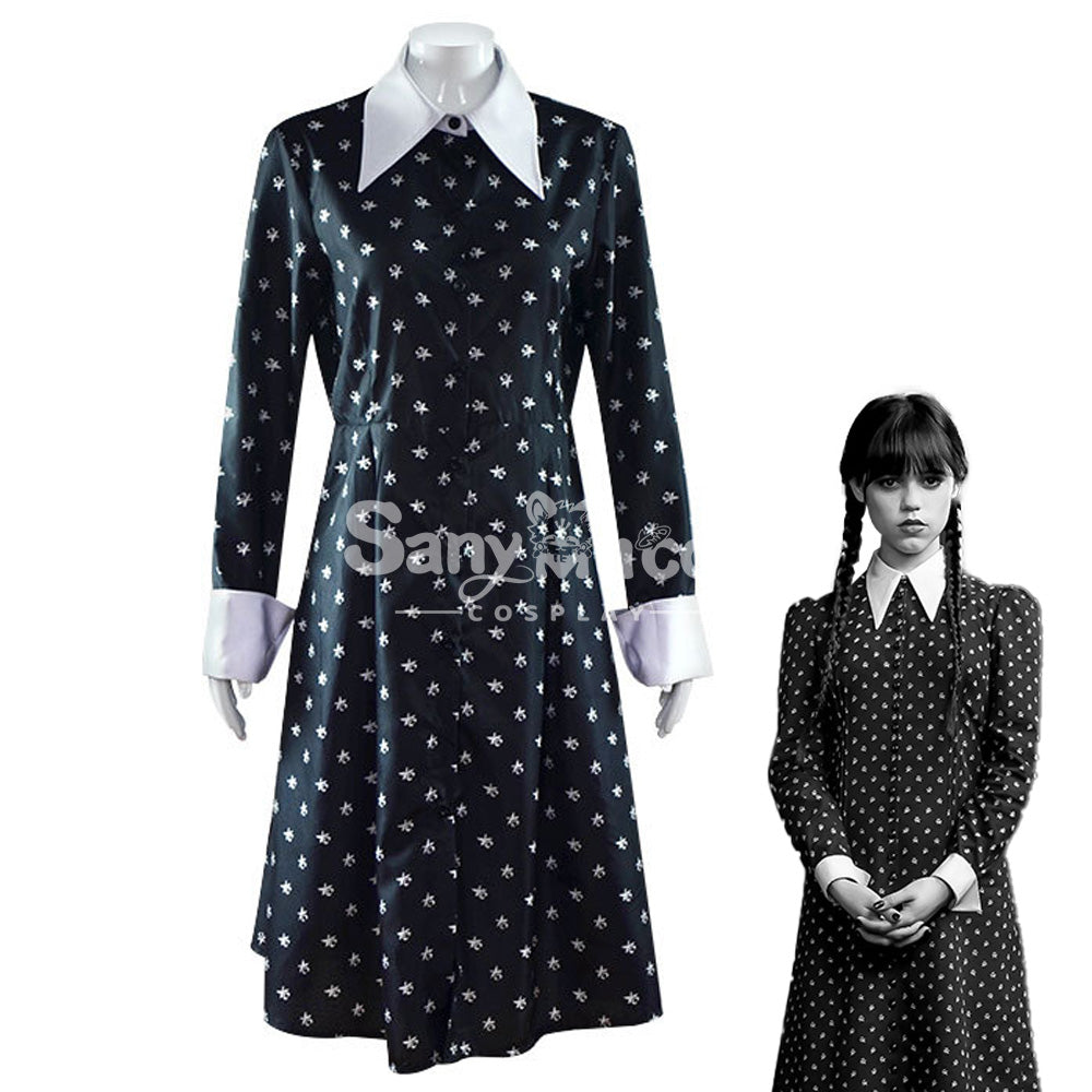 【In Stock】TV Series Wednesday Cosplay Wednesday Addams Floral Dress Cosplay Costume