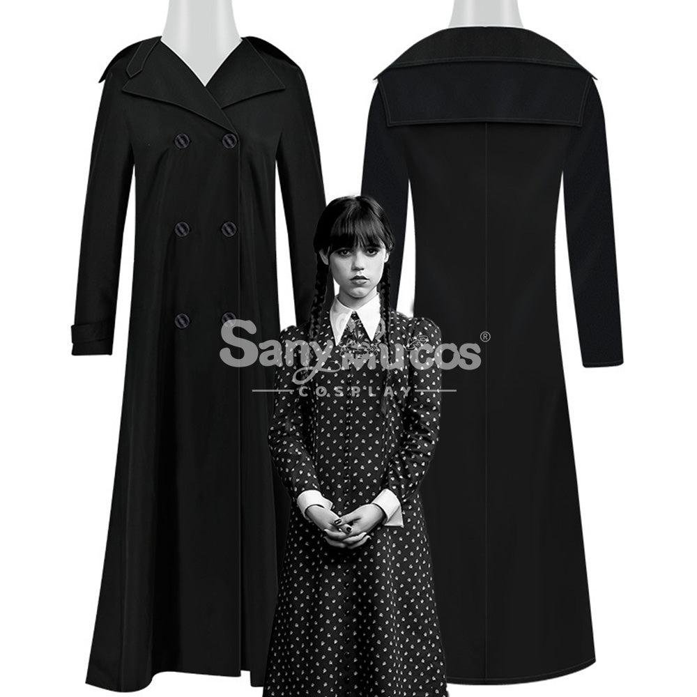 【In Stock】TV Series Wednesday Cosplay Wednesday Addams Trench Coats Cosplay Costume