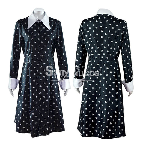 【In Stock】TV Series Wednesday Cosplay Wednesday Addams Floral Dress Cosplay Costume