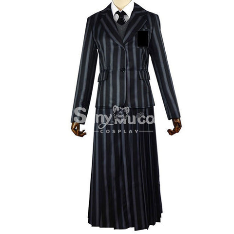 【In Stock】TV Series Wednesday Cosplay Wednesday Addams Uniform Cosplay Costume
