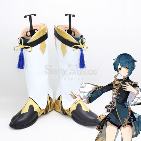 Game Genshin Impact XingQiu Cosplay Shoes