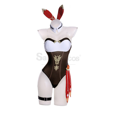 Game Genshin Impact Cosplay Bunny Girl Amber Cosplay Costume