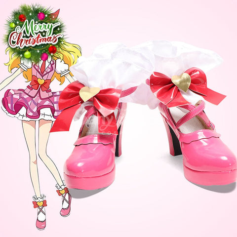 Anime Aikatsu! Cosplay Ichigo Hoshimiya Cosplay Shoes Cosplay Shoes Boots