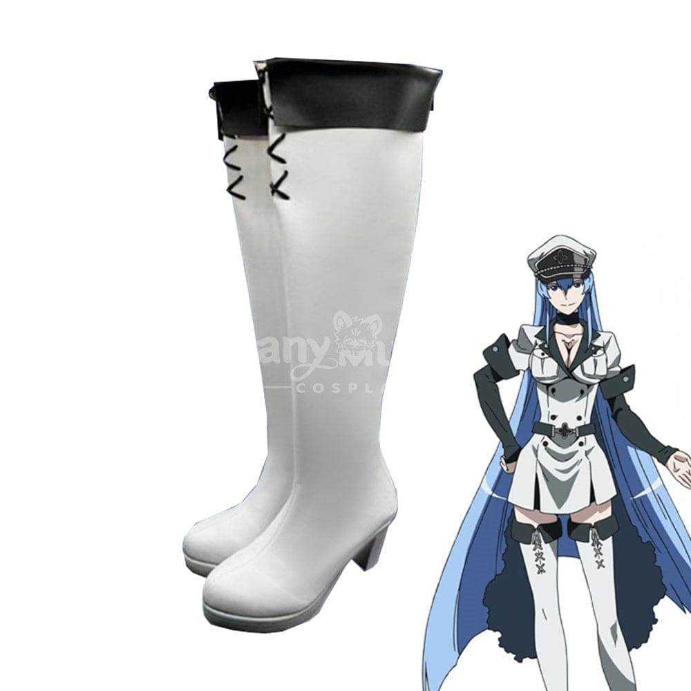 Anime Akame Ga Kill! Cosplay Esdeath Shoes Boots