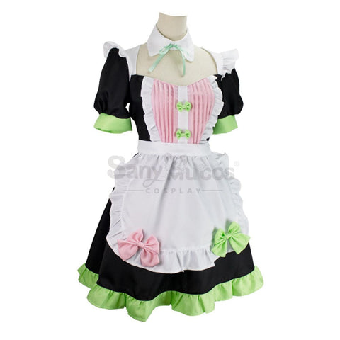 Anime Demon Slayer Cosplay Kanroji Mitsuri Cat Ear Maid Suit Costume Costumes