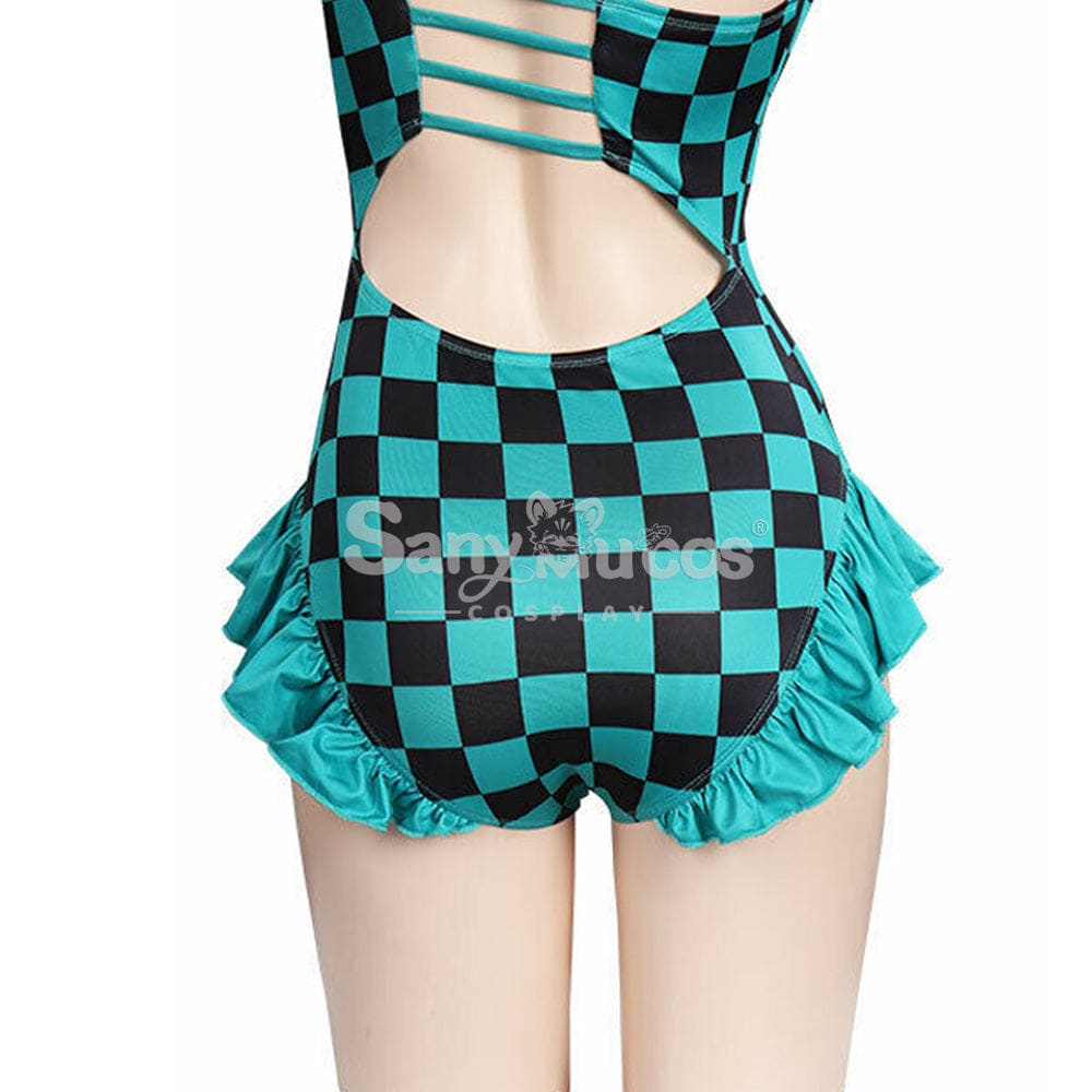 Anime Demon Slayer Cosplay Tanjiro Kamado Swimsuit Costume Costumes