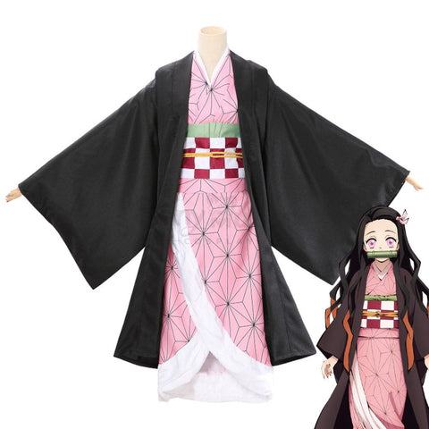 Anime Demon Slayer: Kimetsu No Yaiba Cosplay Nezuko Kamado Costume Plus Size Costumes