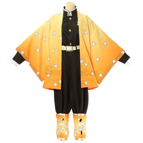 Anime Demon Slayer: Kimetsu No Yaiba Cosplay Zenitsu Agatsuma Costume Plus Size Costumes