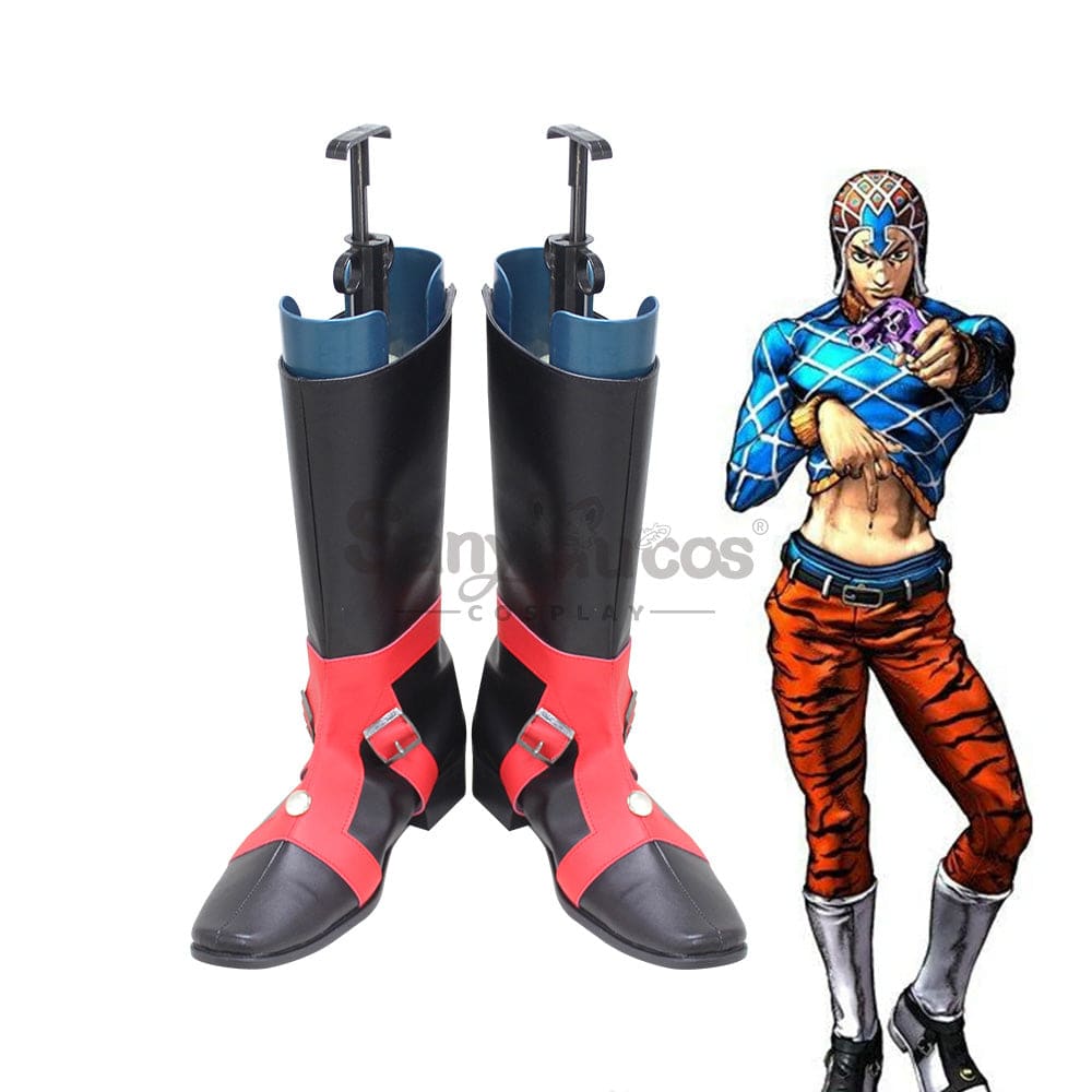 Anime Jojo’s Bizarre Adventure Cosplay Guīdo Misuta Shoes Boots