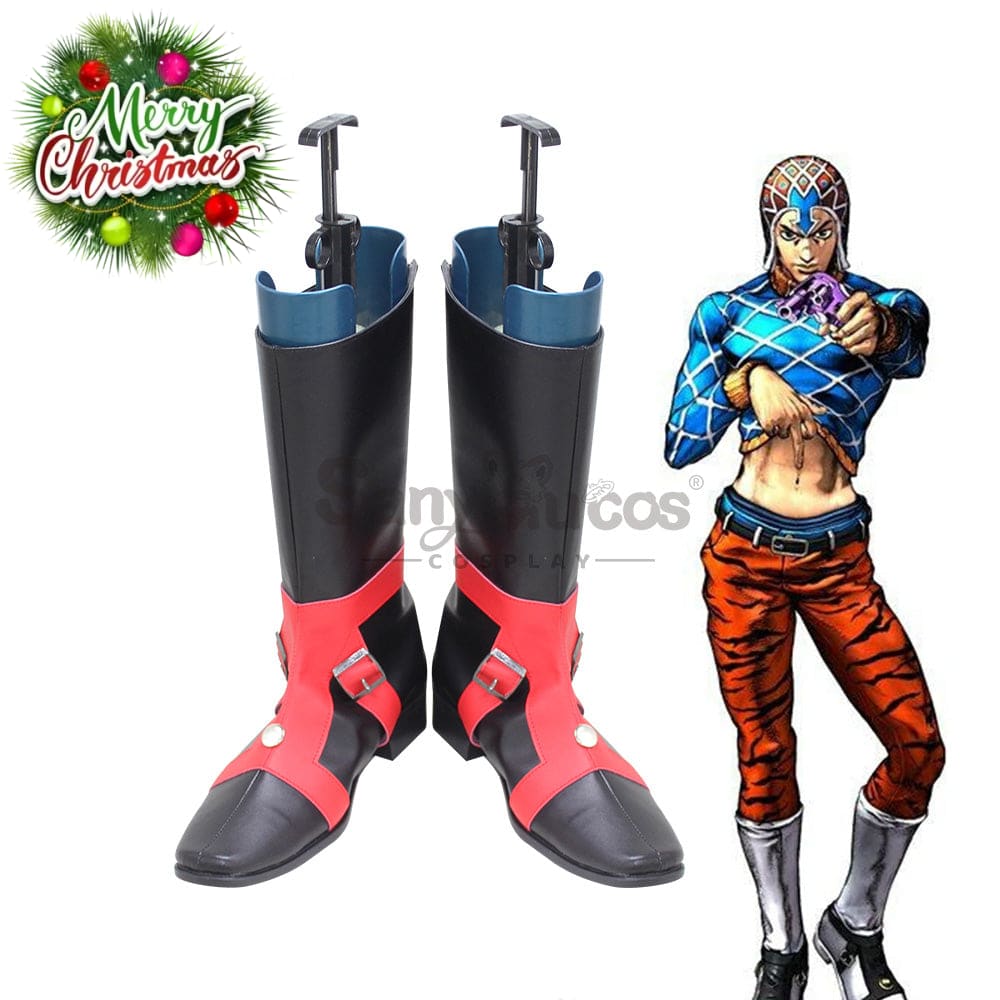 Anime Jojo’s Bizarre Adventure Cosplay Guīdo Misuta Shoes Boots