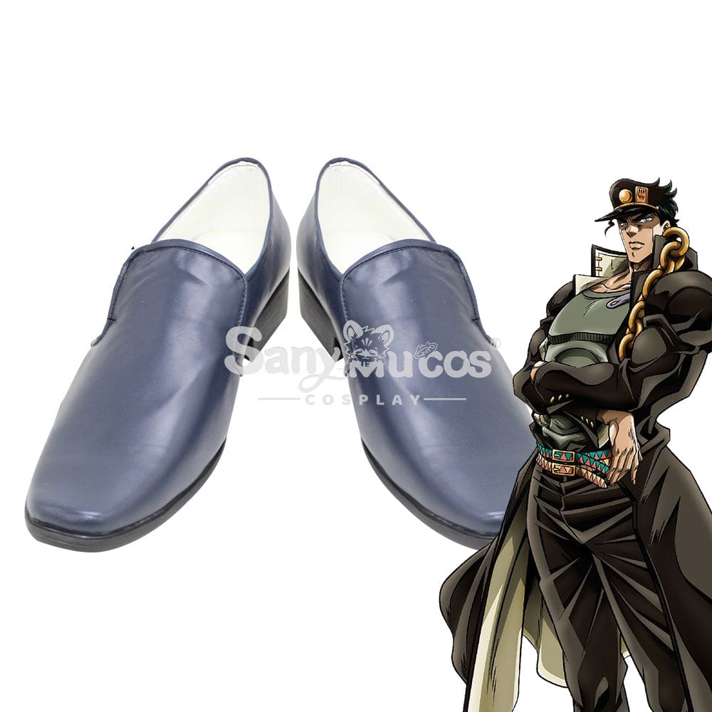 Anime Jojo’s Bizarre Adventure Cosplay Kujō Jōtarō Leather Shoes Boots