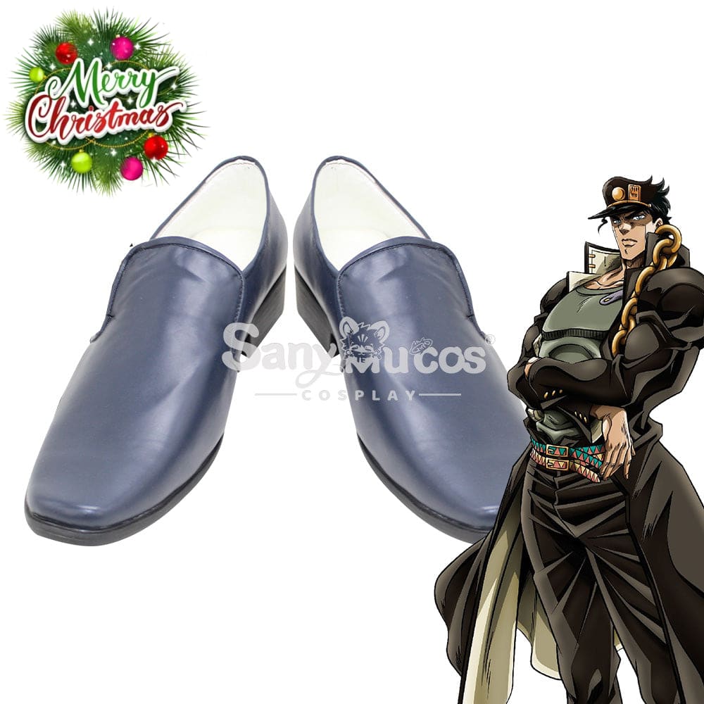 Anime Jojo’s Bizarre Adventure Cosplay Kujō Jōtarō Leather Shoes Boots