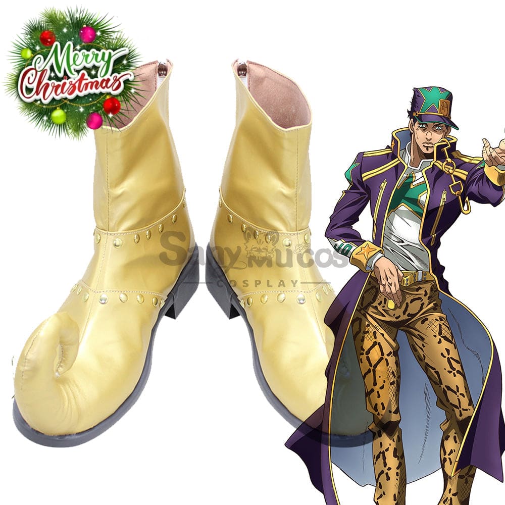 Anime Jojo’s Bizarre Adventure Cosplay Kujō Jōtarō Shoes Boots