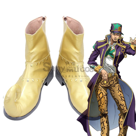 Anime Jojo’s Bizarre Adventure Cosplay Kujō Jōtarō Shoes Boots 1000