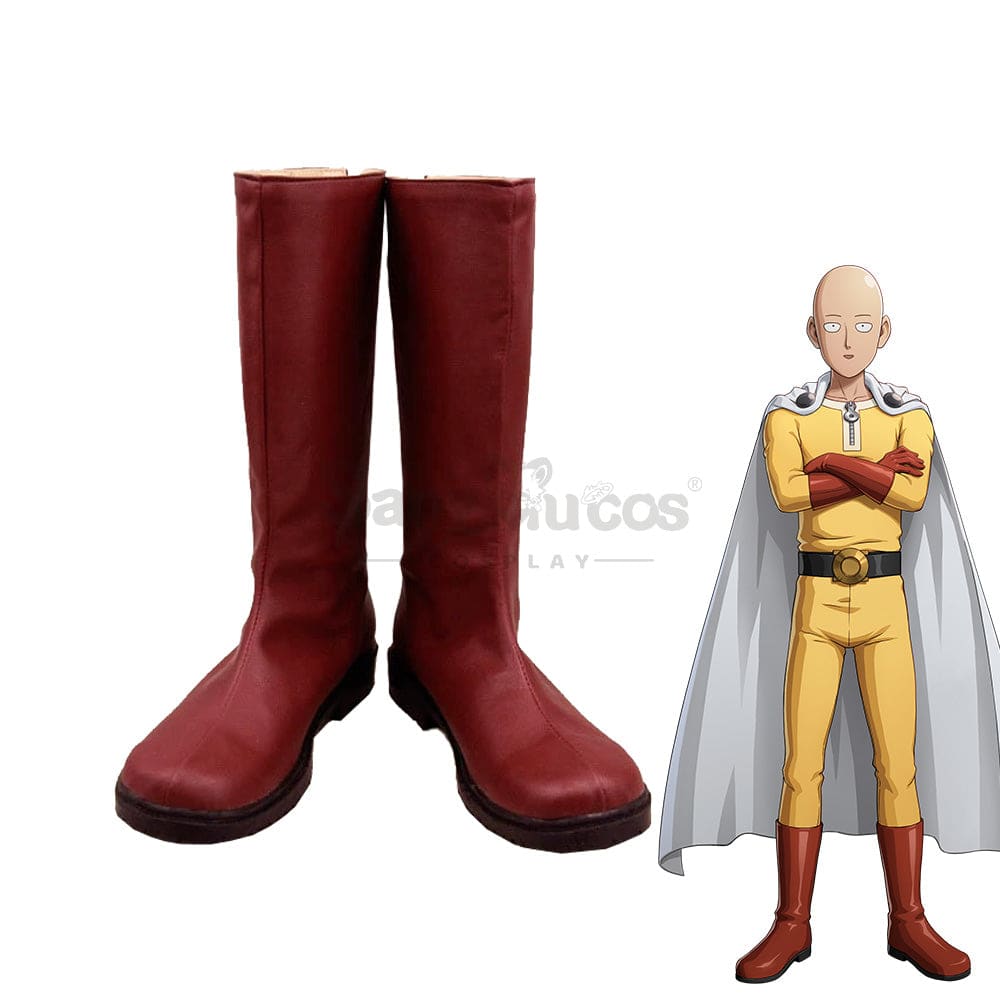 Anime One Punch Man Cosplay Saitama Shoes Boots