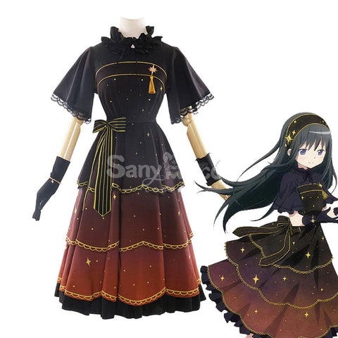 Anime Puella Magi Madoka Magica Cosplay Akemi Homura Dress Costume Costumes