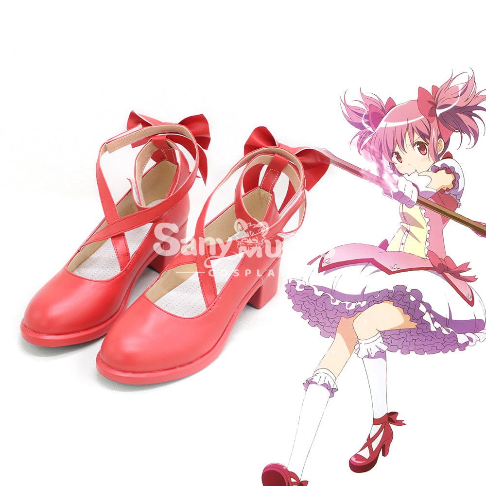 Anime Puella Magi Madoka Magica Cosplay Kaname Shoes Boots