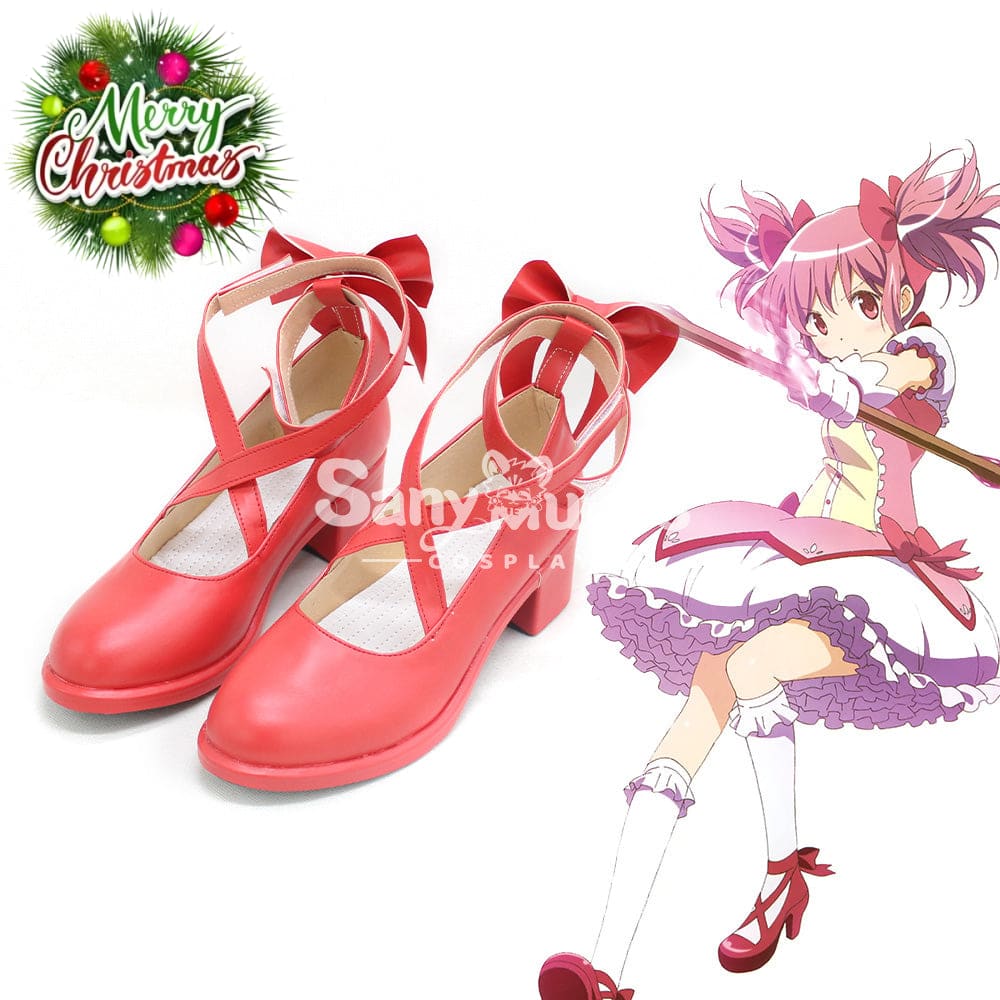 Anime Puella Magi Madoka Magica Cosplay Kaname Shoes Boots