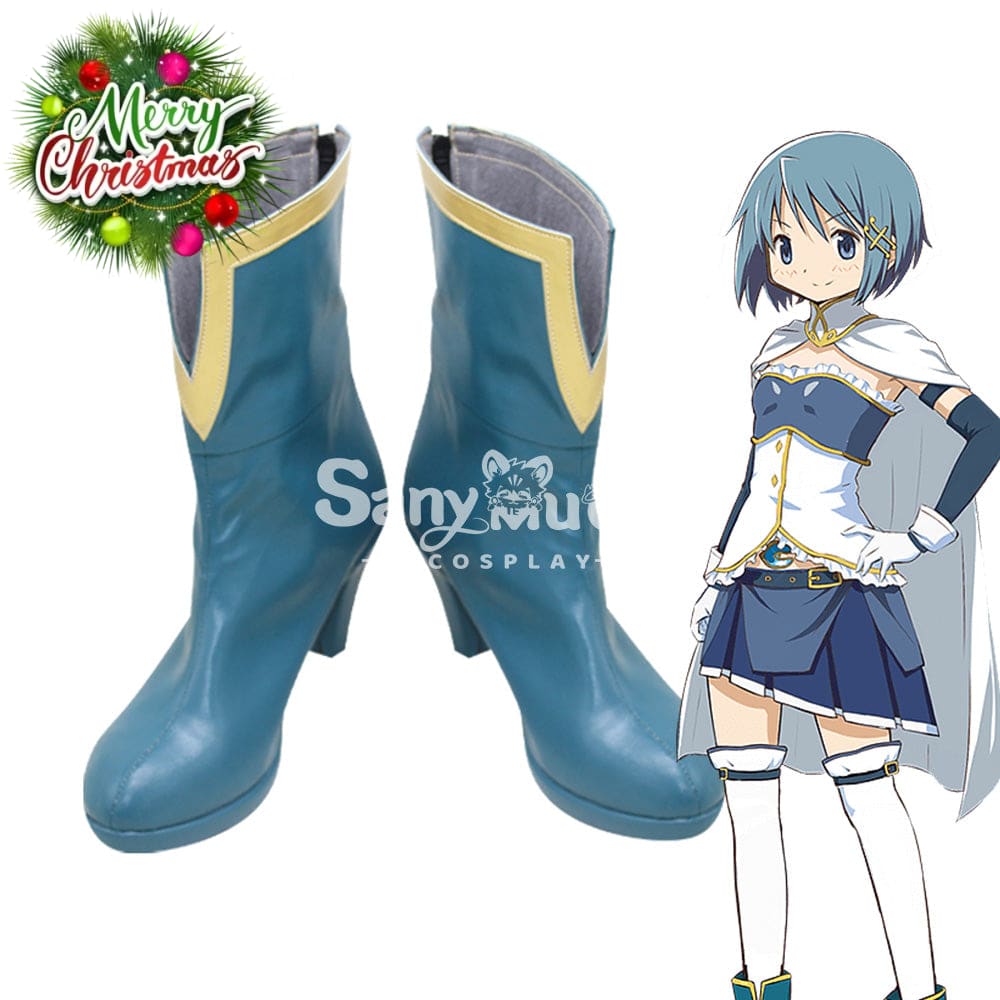 Anime Puella Magi Madoka Magica Cosplay Miki Sayaka Shoes Boots