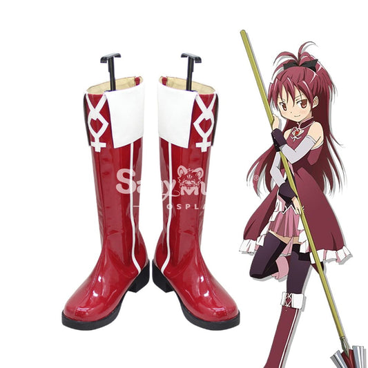 Anime Puella Magi Madoka Magica Cosplay Sakura Kyouko Shoes Boots 1000