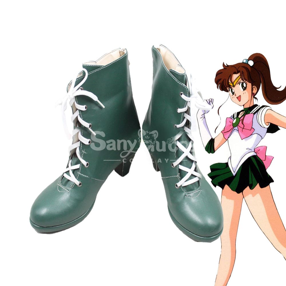 Anime Sailor Moon Cosplay Jupiter Makoto Kino Shoes Boots