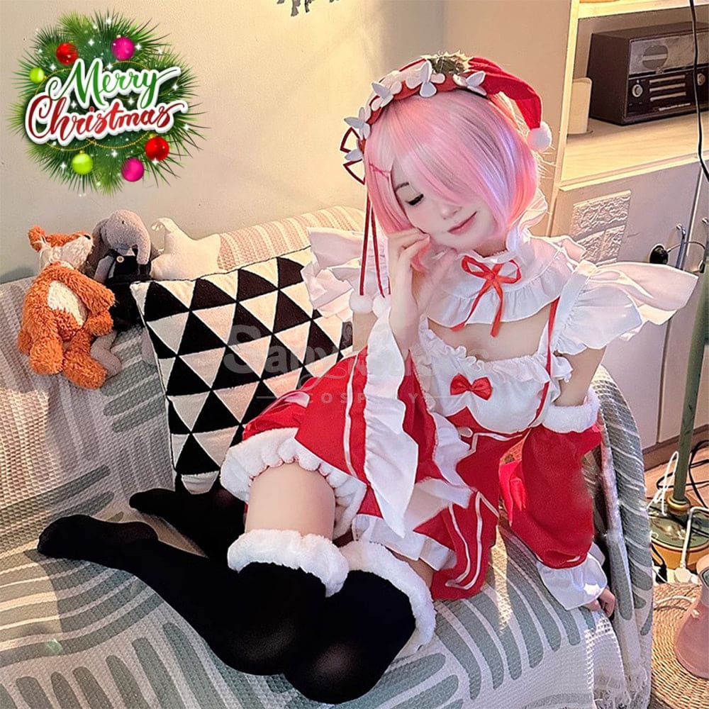 Anime Scratch Cosplay Ram/Rem Christmas Maid Costume Costumes