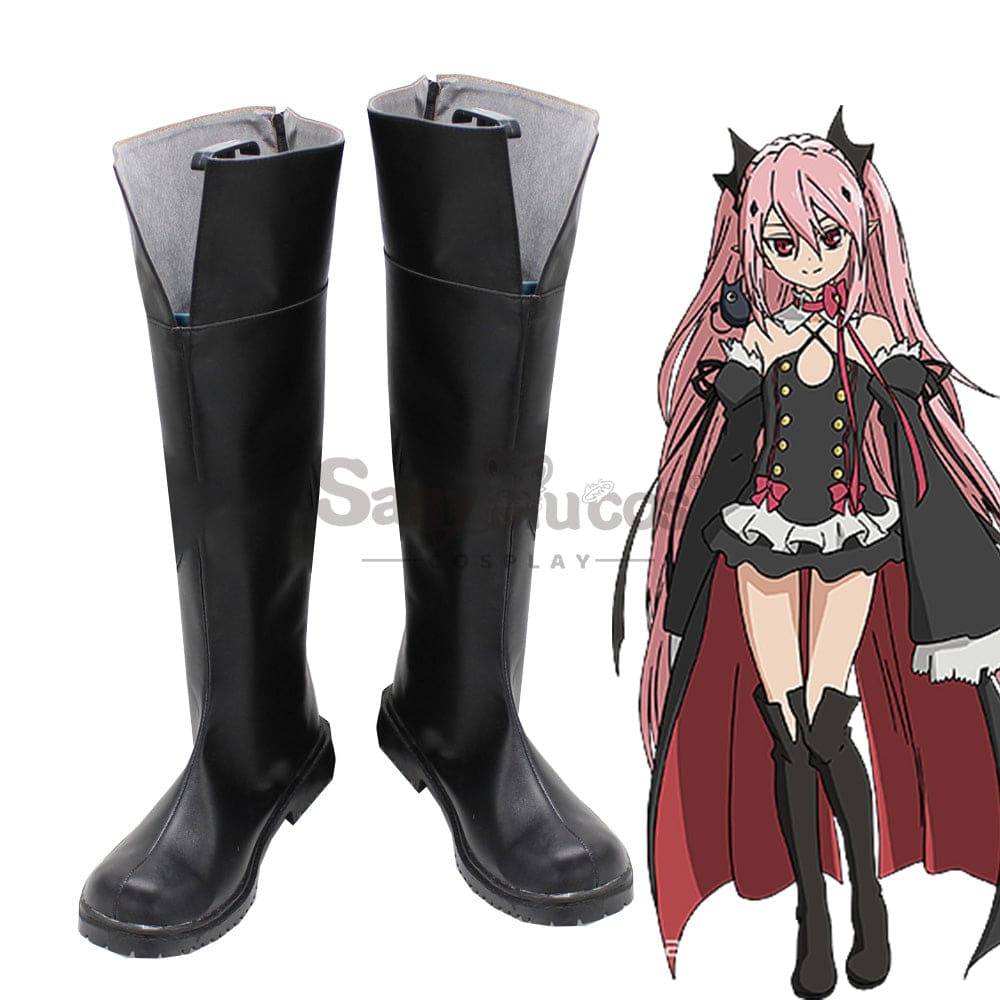 Anime Seraph Of The End Cosplay Krul Tepes Shoes Boots