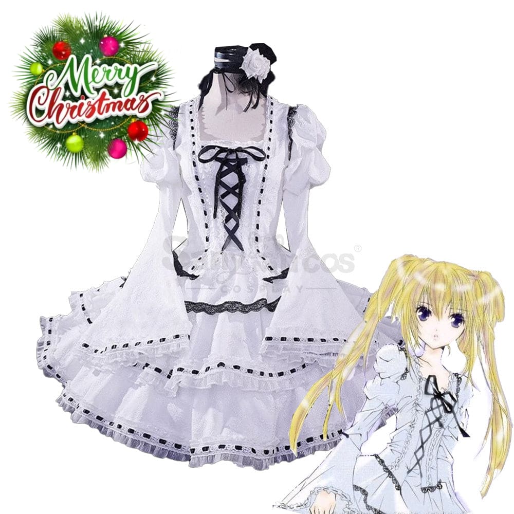 Anime Shugo Chara! Cosplay Tsukiyomi Utau White Costume Costumes