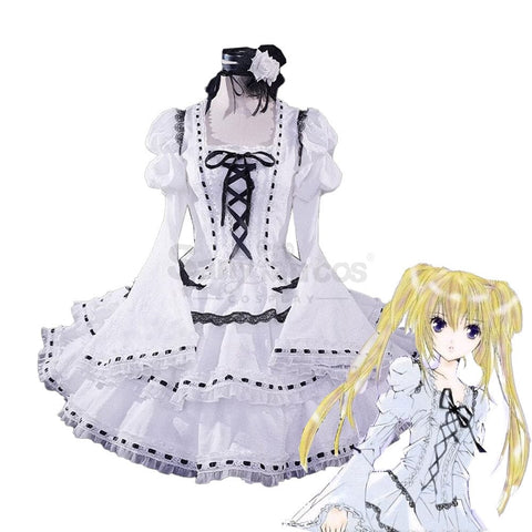 Anime Shugo Chara! Cosplay Tsukiyomi Utau White Costume Costumes