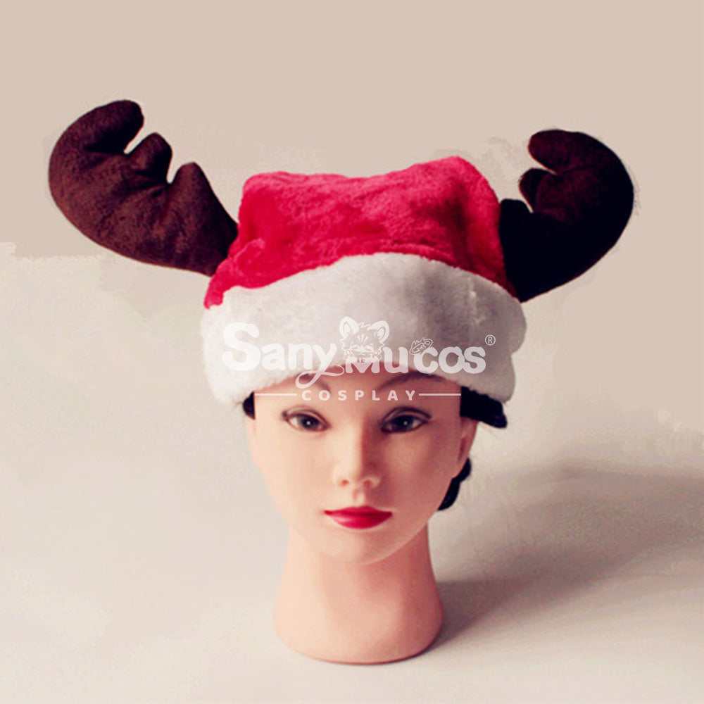 【In Stock】Christmas Cosplay Antlers Santa Hat Cosplay Props