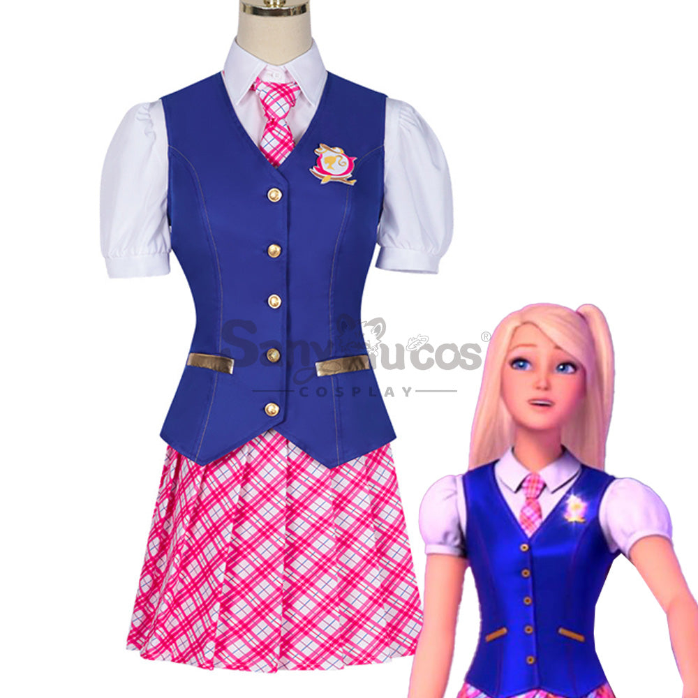 【In Stock】Anime Barbie:Princess Charm School Cosplay Delancy Devin Uniform Cosplay Costume