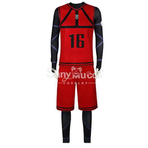 【In Stock】Anime BLUE LOCK Cosplay Team Red Football Jersey Cosplay Costume