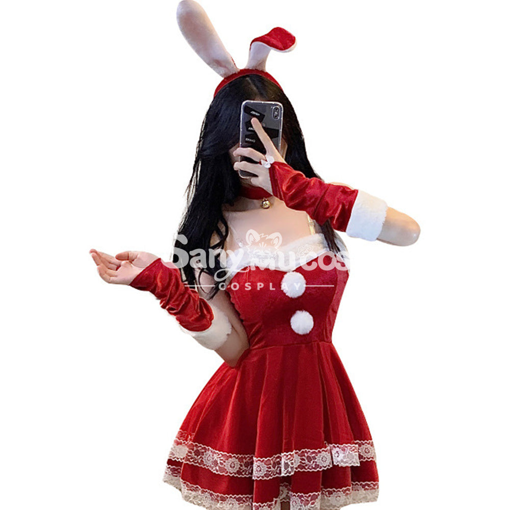 【In Stock】Christmas Cosplay Bunny Girl Dress Costume Costumes