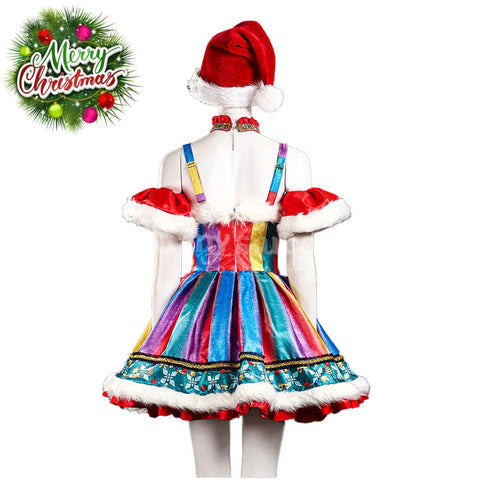 Christmas Star Sparkling Suspender Skirt Outfit New Year’s Costume Cosplay Costumes