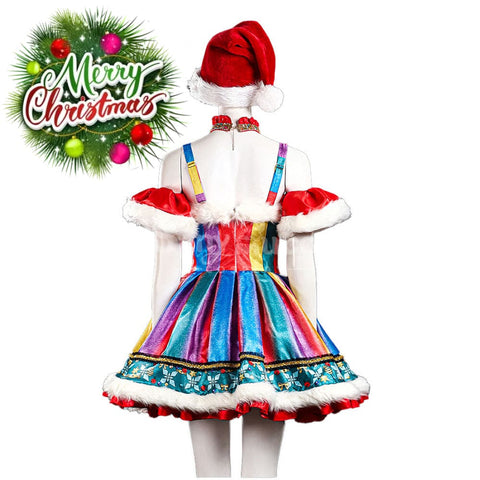 Christmas Star Sparkling Suspender Skirt Outfit New Year’s Costume Cosplay Costumes