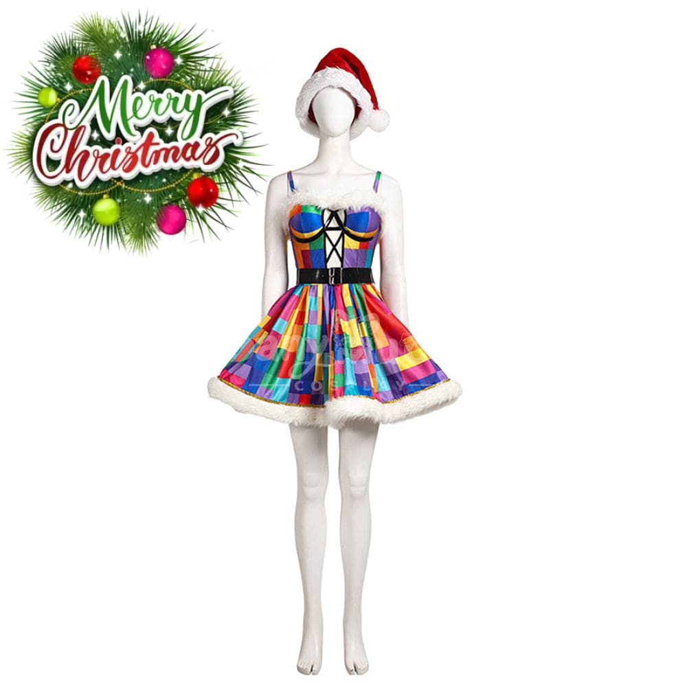 Christmas Star Sparkling Suspender Skirt Outfit New Year’s Costume Cosplay Costumes